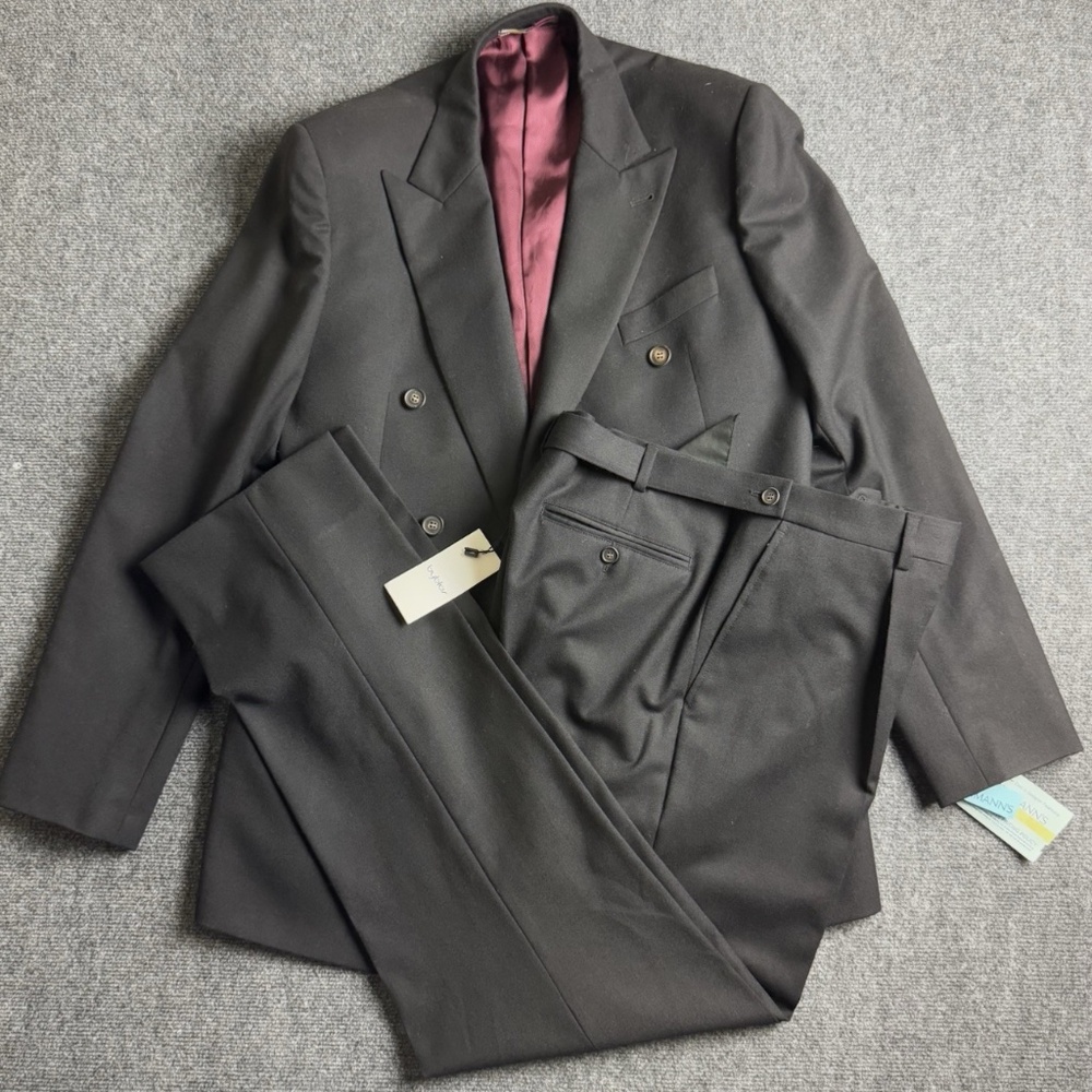 NWT Byblos Italy Luxury 2 Piece Double Breasted Mens Suit Blazer Jacket 40 Pants